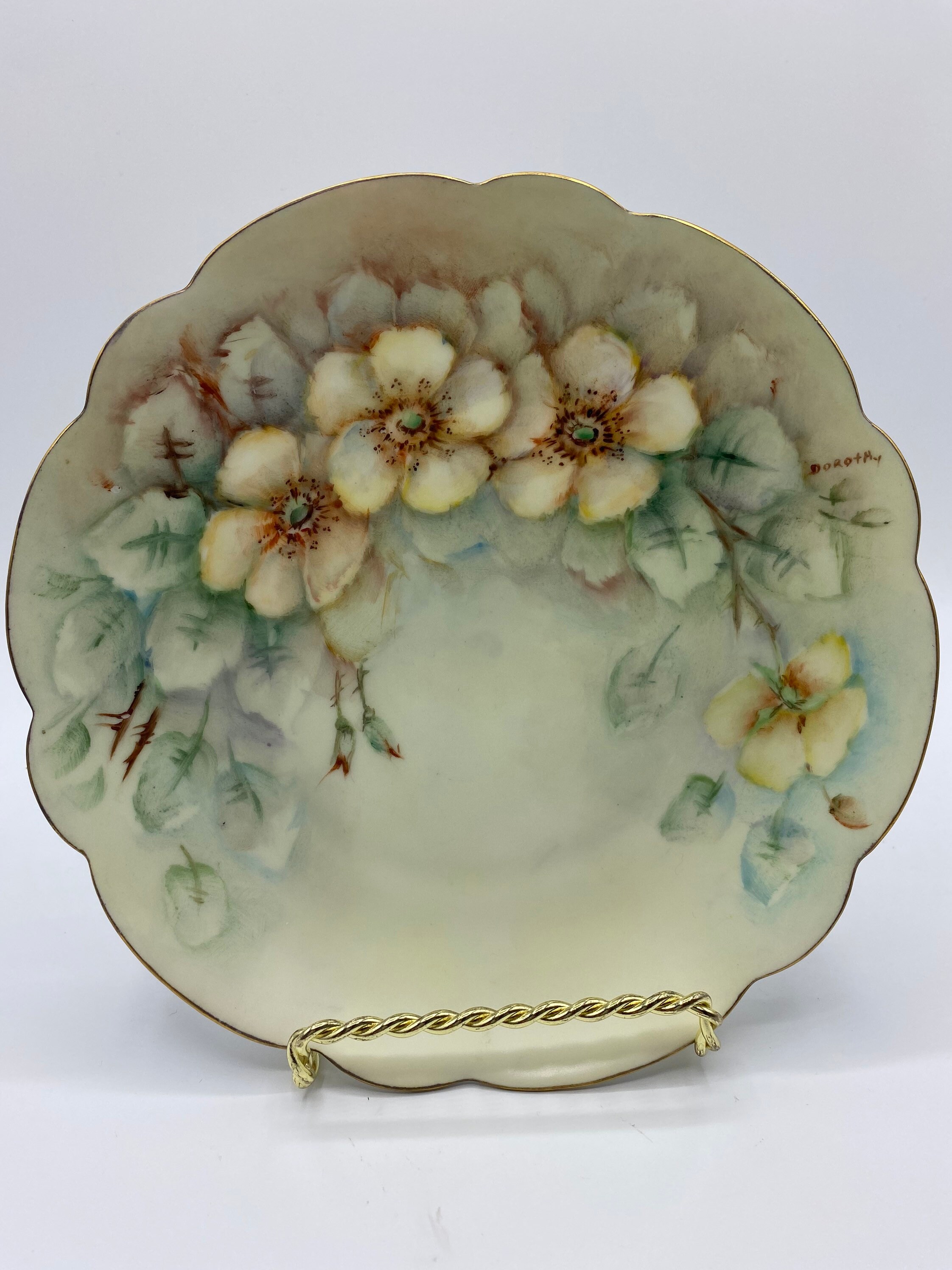 Vintage Hand Painted Flower 