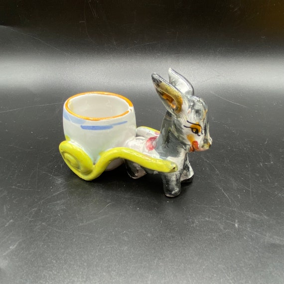 Vintage Deer Pulling Cart Egg Cup Vintage Deer Pulling Cart Egg Cup