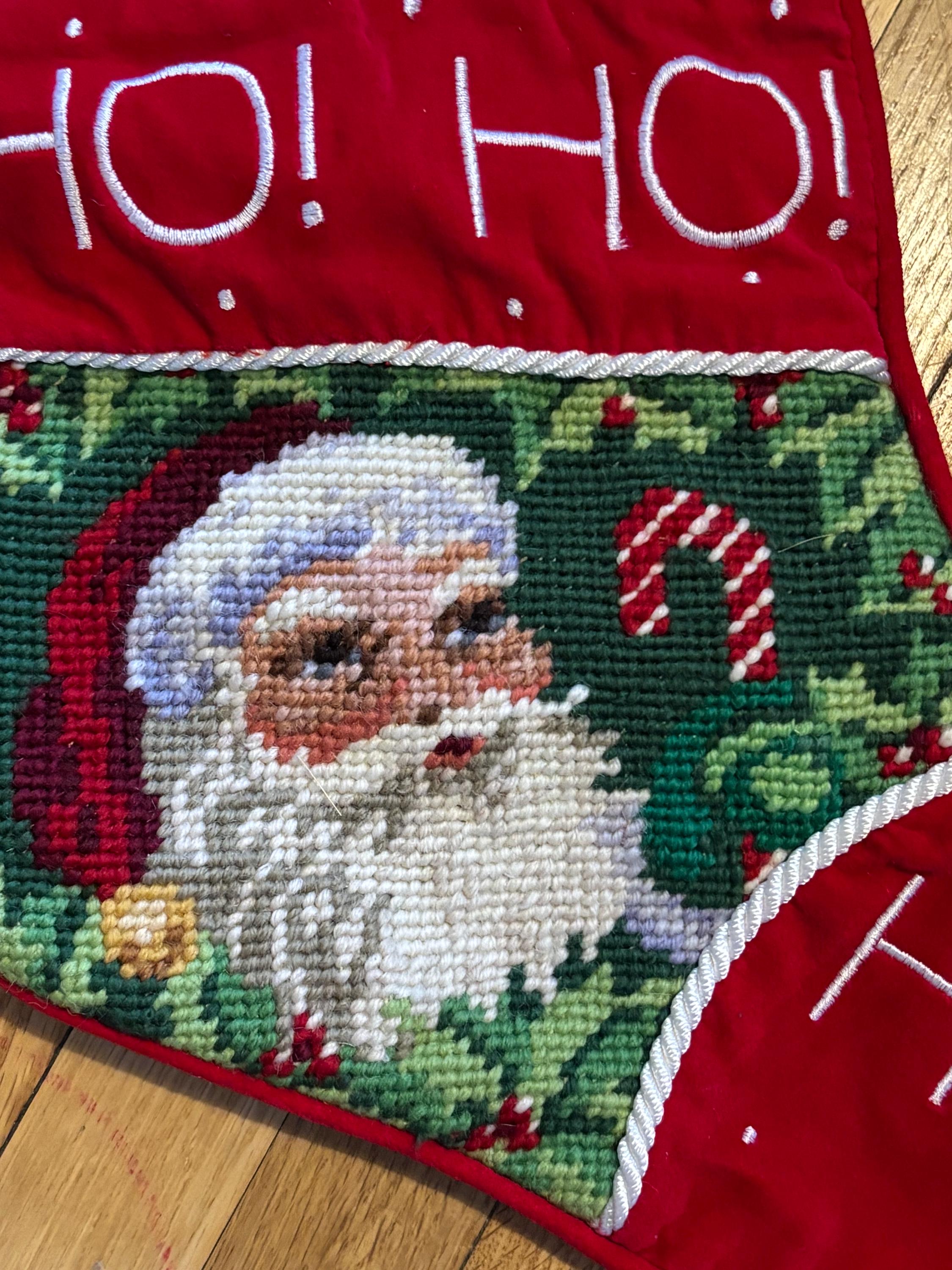 ヴィンテージ リリアン ヴァーノン 刺繍 サンタ クリスマス