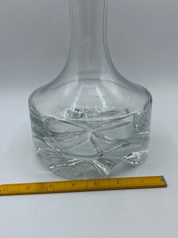 Vintage Krosno Poland Lead Crystal Liquor Decanter: MCM Tripod