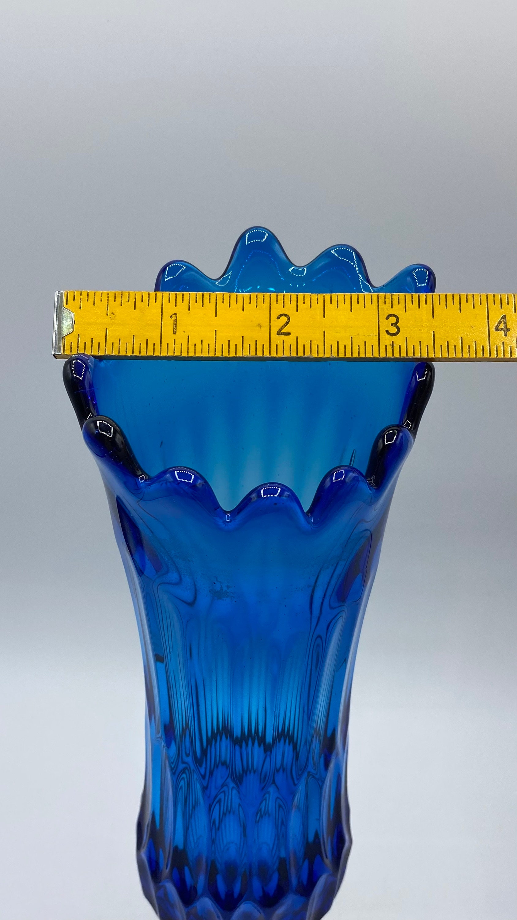 ヴィンテージ フェントン 台座付き スイング花瓶 コロニアルブルー