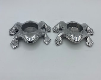 Vintage Restaurierung Hardware Aluminiumlegierung Frosch Teelichtkerzenhalter