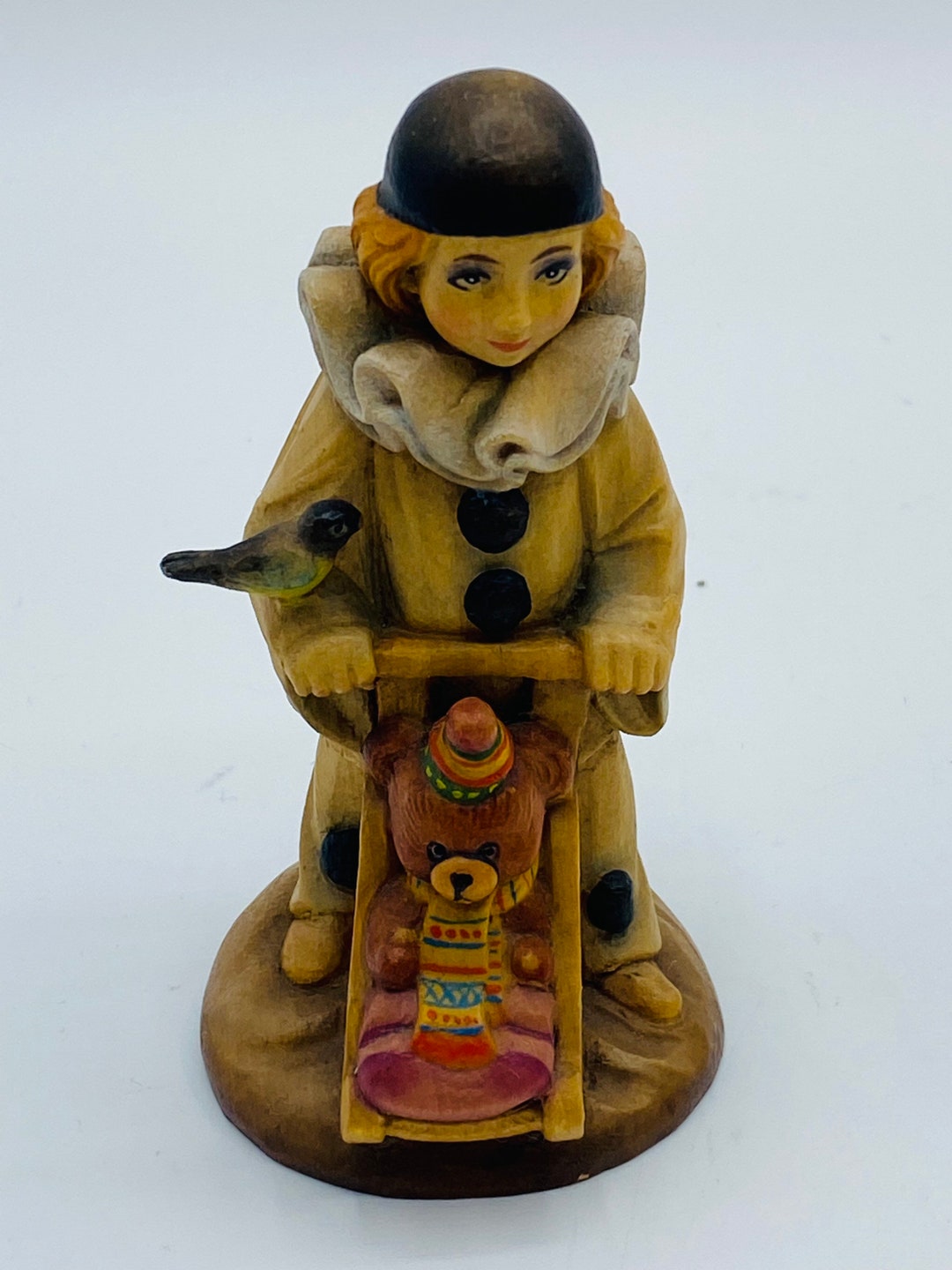 ヴァイオリンを持つピエロ　アンリ　ANRI　イタリア　高さ17ｃｍ　限定品 ヴァイオリンを持つピエロ アンリ ANRI イタリア 高さ17cm 限定品