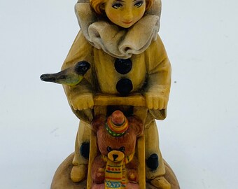 アンリ イタリア 木彫り ピエロ ピエロ フィギュア：J. C. ジベール
