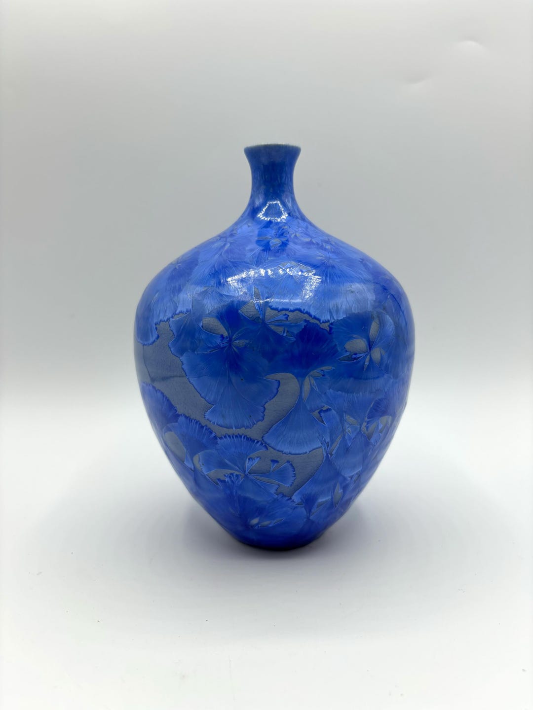 Vintage Blue Crystalline Glaze Studio Art Pottery Vase 6.5” - Etsy