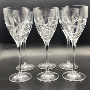 L by Lenox Adorn 10oz Contemporary Crystal Wine Glasses Set of 6 8.75”