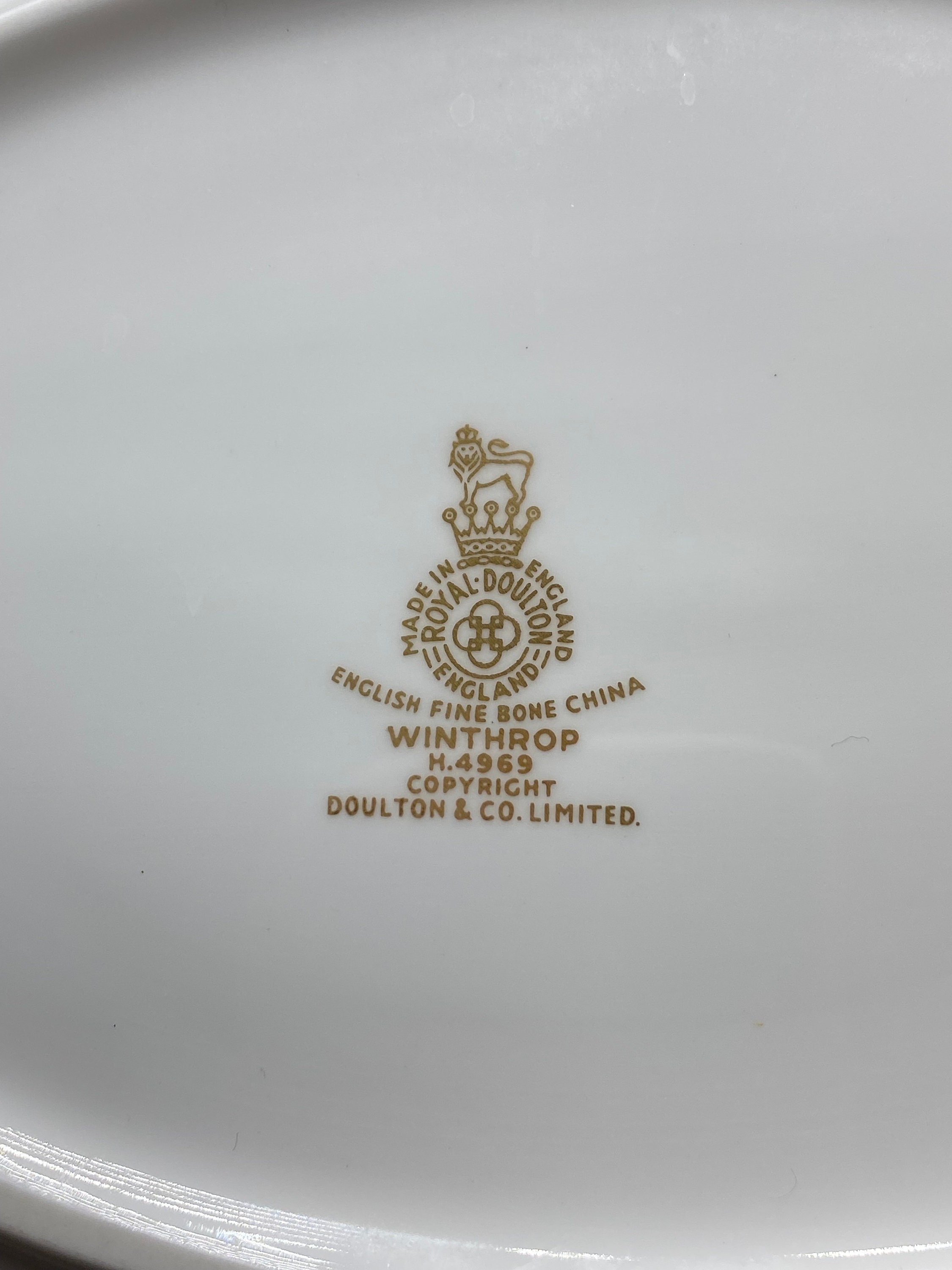 Vintage Royal Doulton English Bone China winthrop Oval Etsy