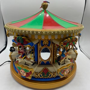 Vintage Mr Christmas Disney Mickeys Holiday Merry Go Round Holiday Christmas Carousel (RESERVED)