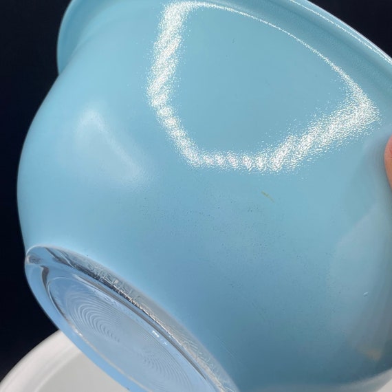 ヴィンテージ ムーディブルー パイレックス クリアボトム ネスティング