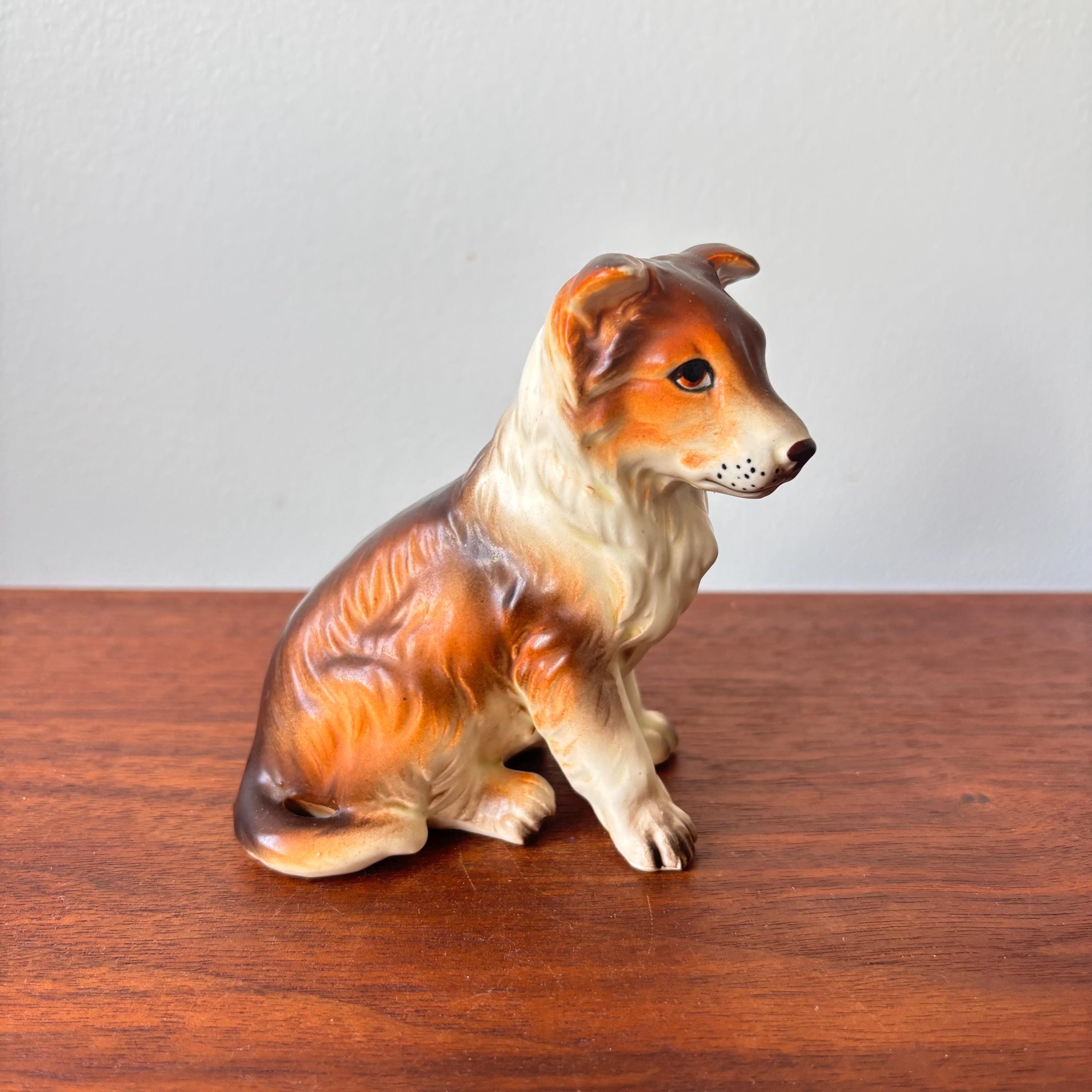 ヴィンテージ タンコリーの子犬 陶器製 犬置物 日本製 コレクター向け