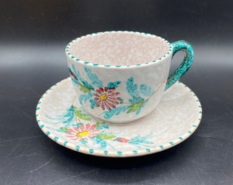 Antique Capodimonte cup saucer vintage cup saucer vintage teacup 