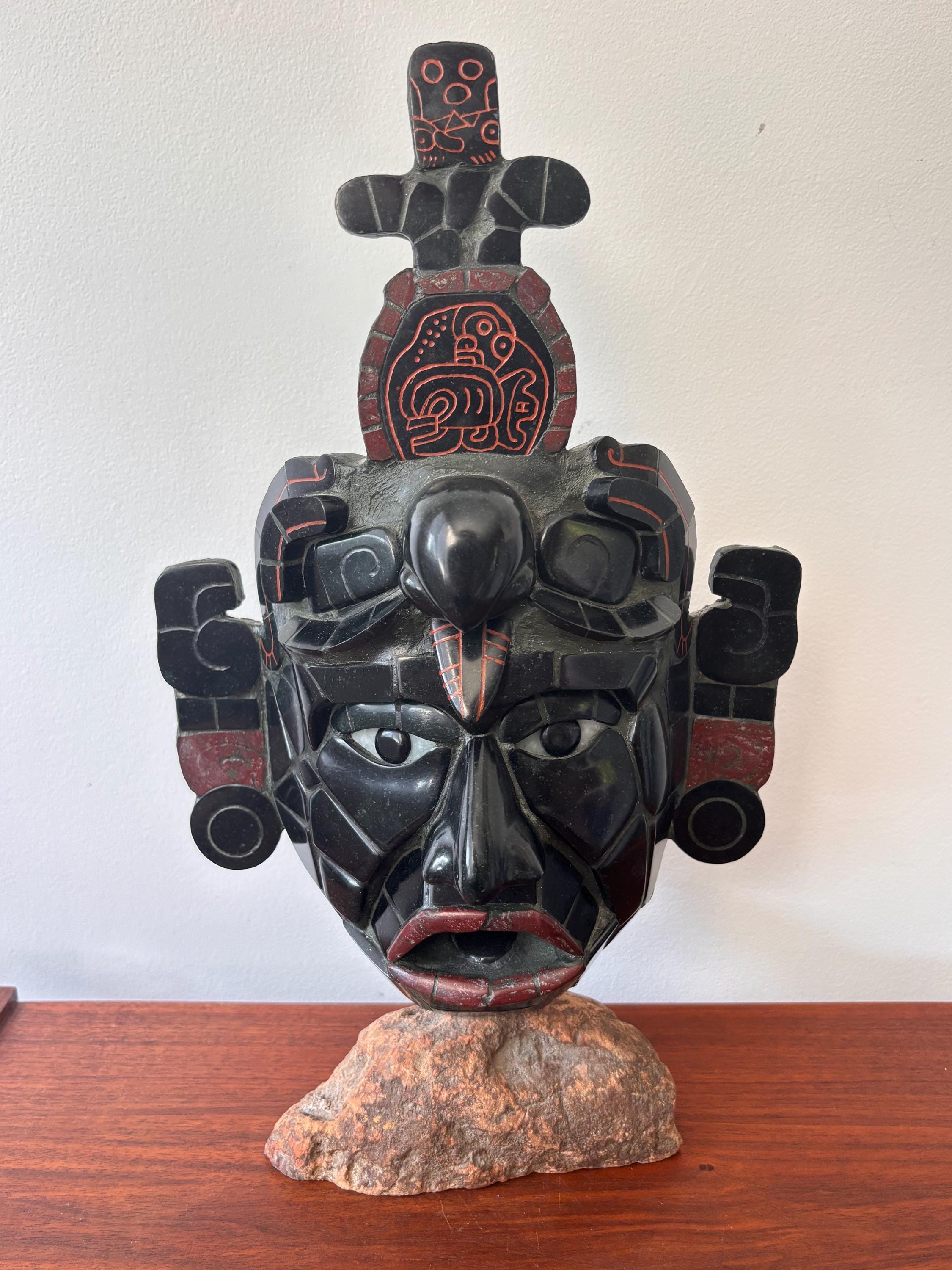 Vintage Mayan Tikal Jade Burial Mask Replica: Maya King - Etsy