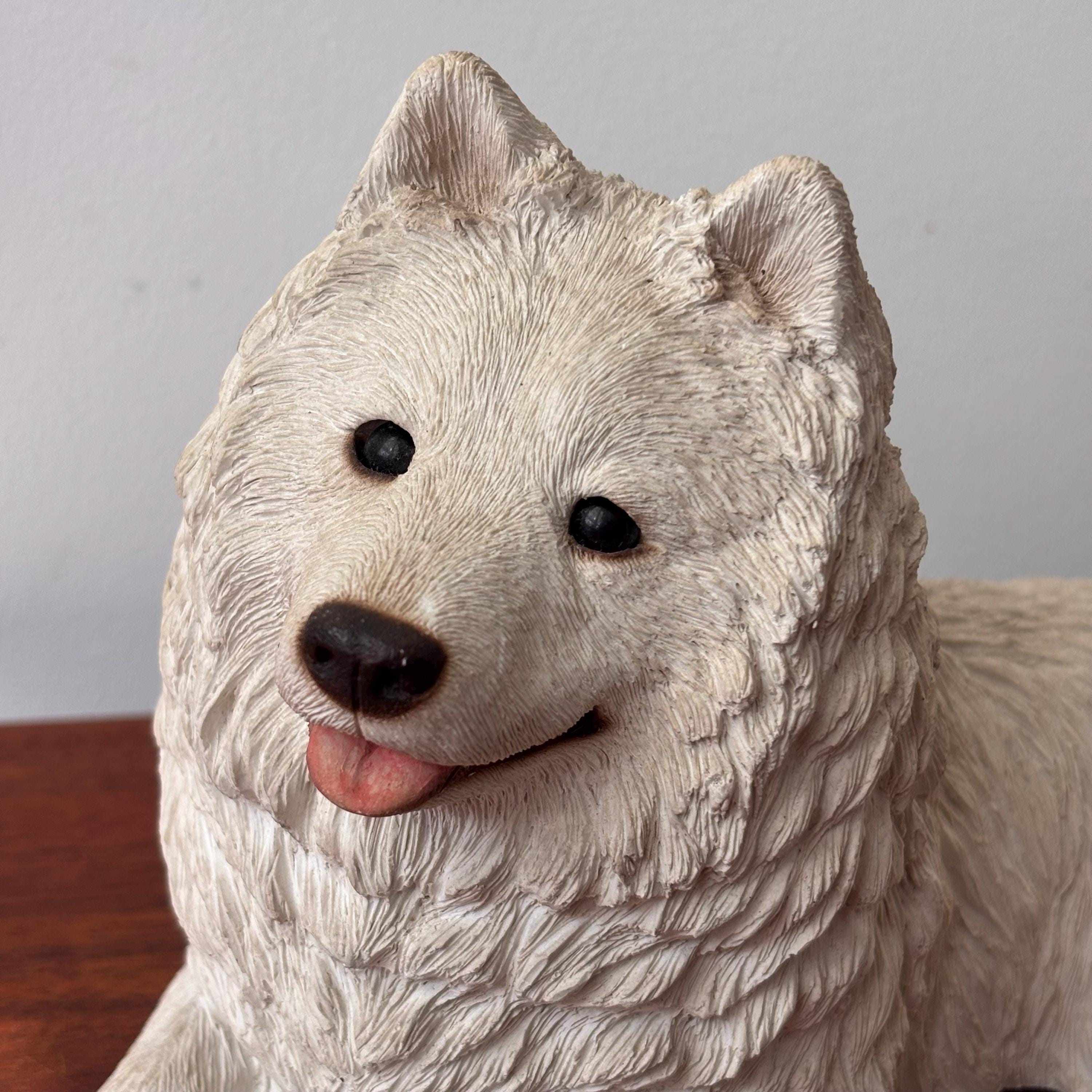 USA・サンディキャスト(SANDICAST)製 サンドラ・ブルー ポメラニアン Vintage Sandra Brue Sandicast Samoyed Dog Statue, 8