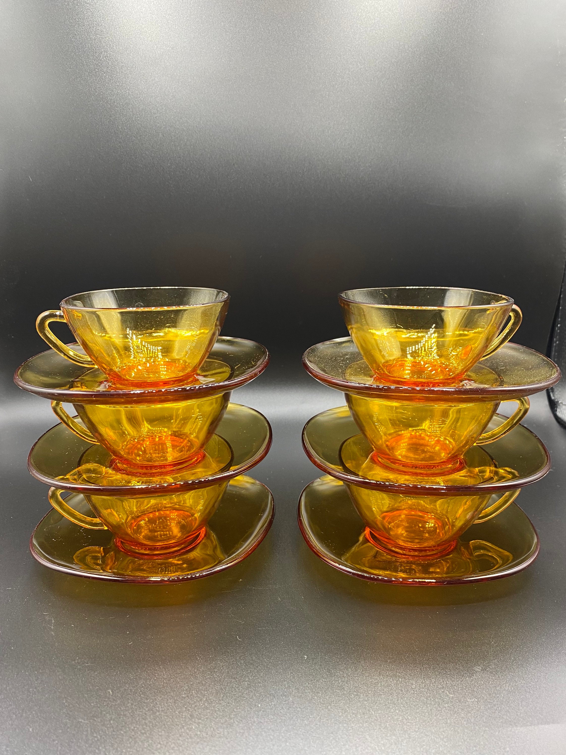 Bodum Chambord Glass Coffee Cups Set 80s Burgundy and Black Handles Set of  4 Rare Color Bodum Tea Cups 