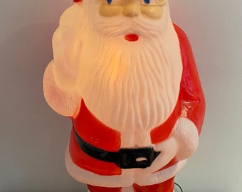 Vintage Santa Blow Mold, Santa Clause Christmas Vintage Blow Mold, Vintage Christmas Yard Decor, Light Up Santa, Vintage Christmas