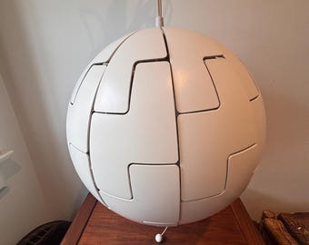 Lámpara colgante vintage Ikea PS 2014 blanca, lámpara colgante Estrella de la Muerte, decoración estilo era espacial de 20 pulgadas.