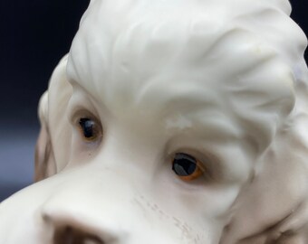ヴィンテージ陶器製プードル犬の置物（日本製、ブリンズ・ピッツバーグ