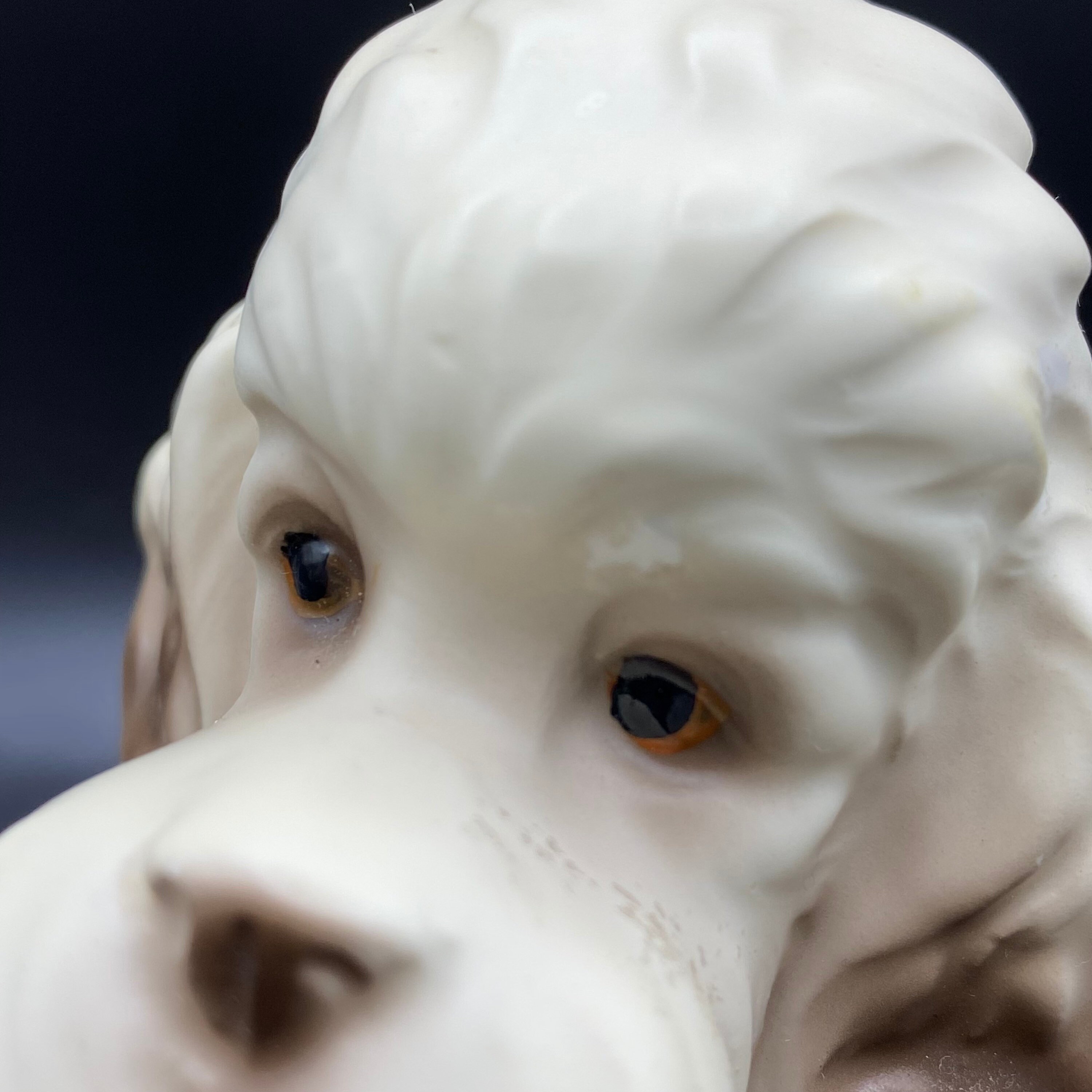 ヴィンテージ陶器製プードル犬の置物（日本製、ブリンズ