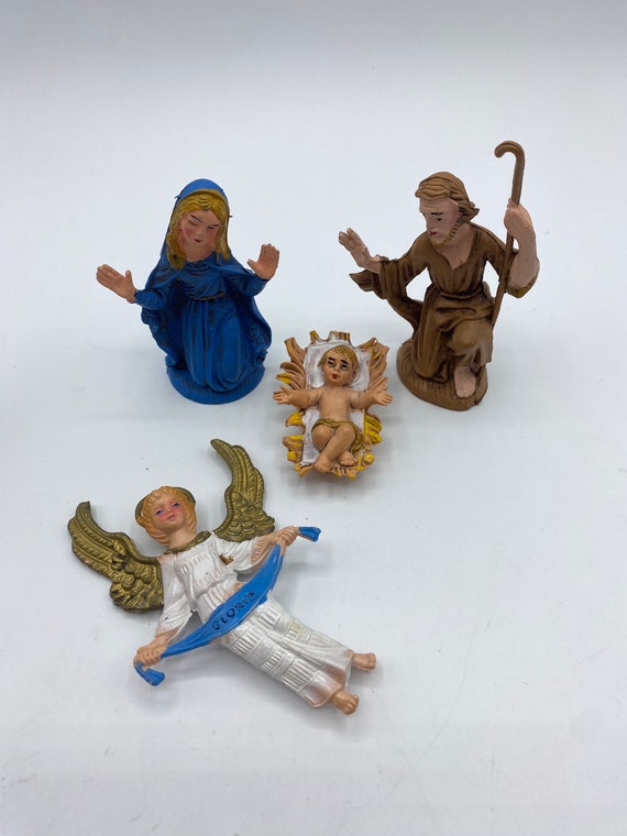 ヴィンテージ イタリア製 プラスチック製 キリスト降誕の置物セット