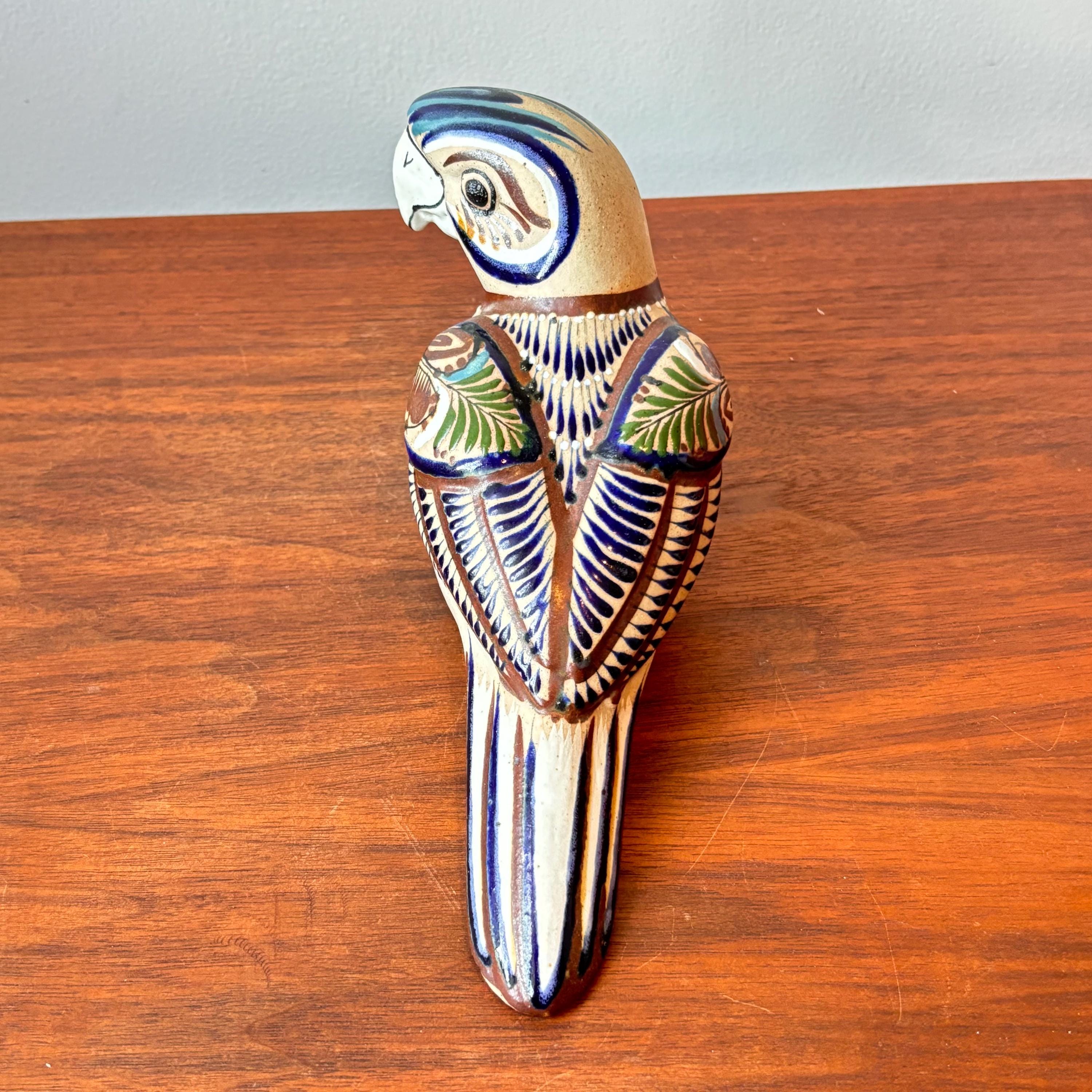 ヴィンテージ メキシコ民芸陶器 手描き 鳥 オウム - Etsy 日本