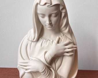 ヴィンテージ ベーム 聖母マリア 素焼き 磁器彫刻：宗教的置物 - Etsy 日本