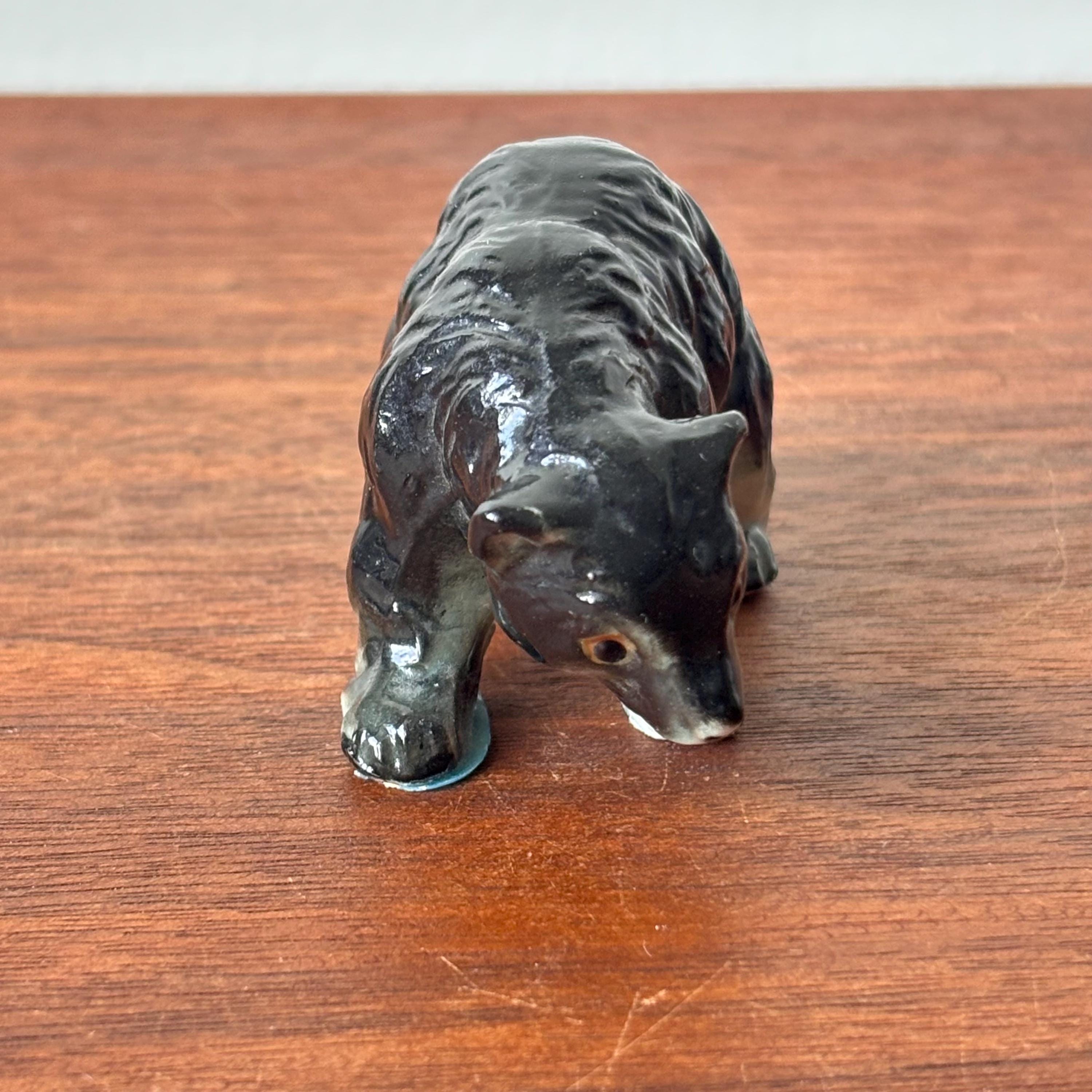 ヴィンテージ陶器 手描き黒クマの置物 日本製 - Etsy 日本