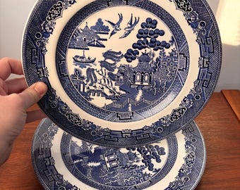 Vintage Churchill England Blue and White China Bowls - the Brook