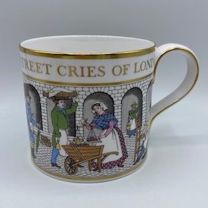 Vintage Spode Bone China The Street Cries Of London in Covent Garden Mug F1469