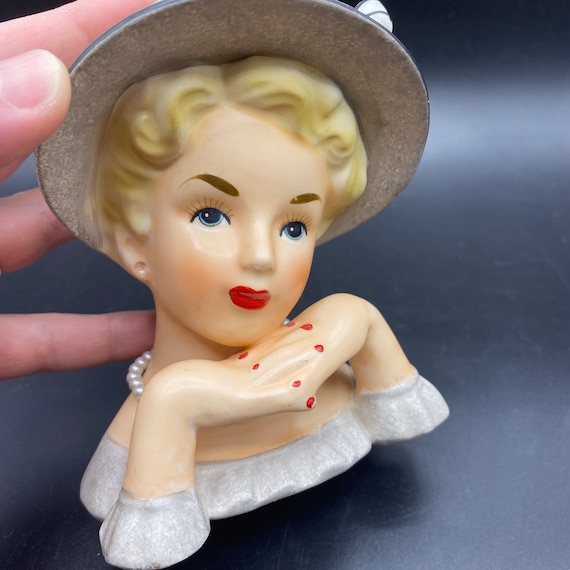 Relpo（レルポ）陶器　花瓶　貴婦人　日本製　ヘッドベース ヴィンテージ Relpo（レルポ）陶器 花瓶 貴婦人 日本製 ヘッドベース ヴィンテージ