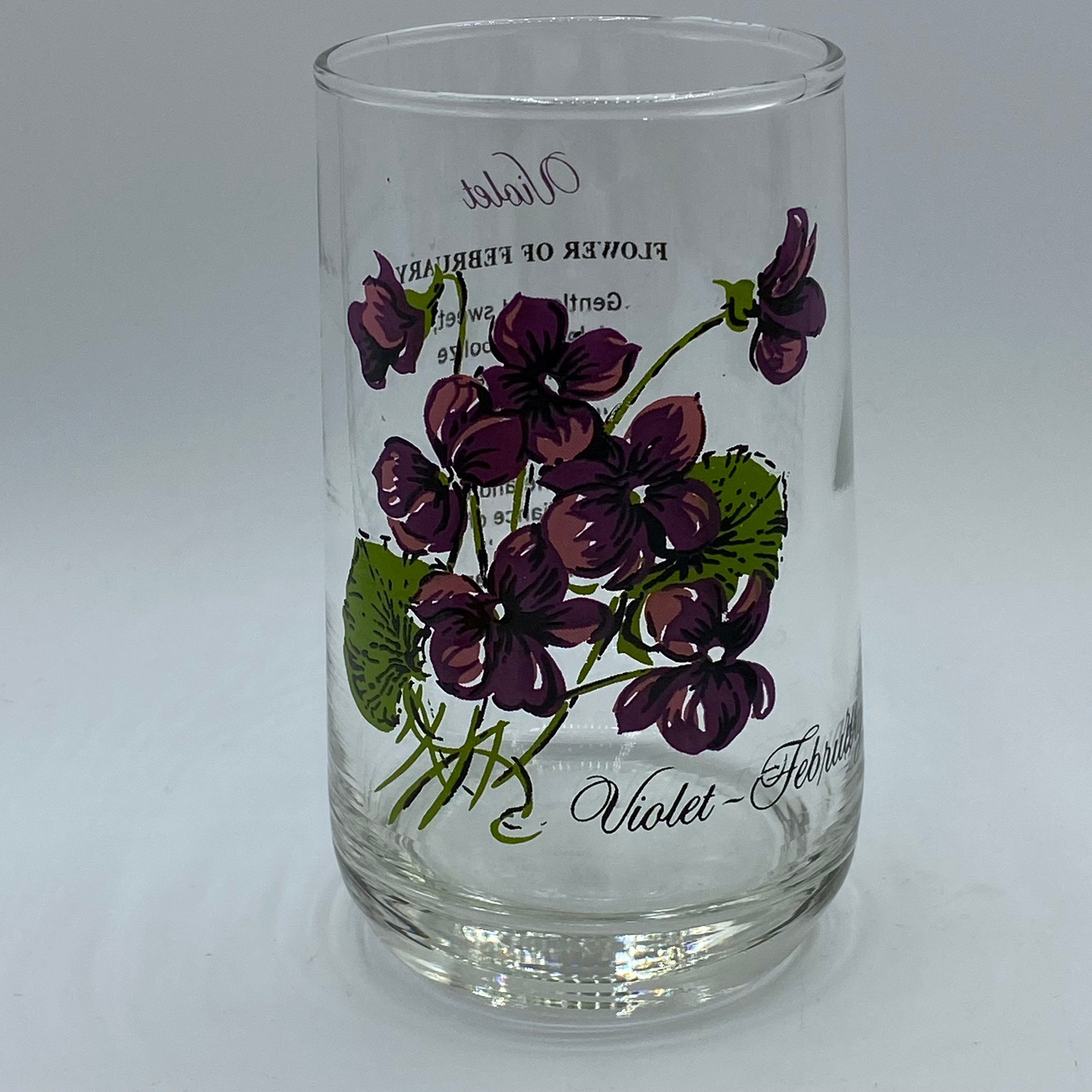 Flower Pattern Drinking Glasses With Lids And Straws, Can Shaped