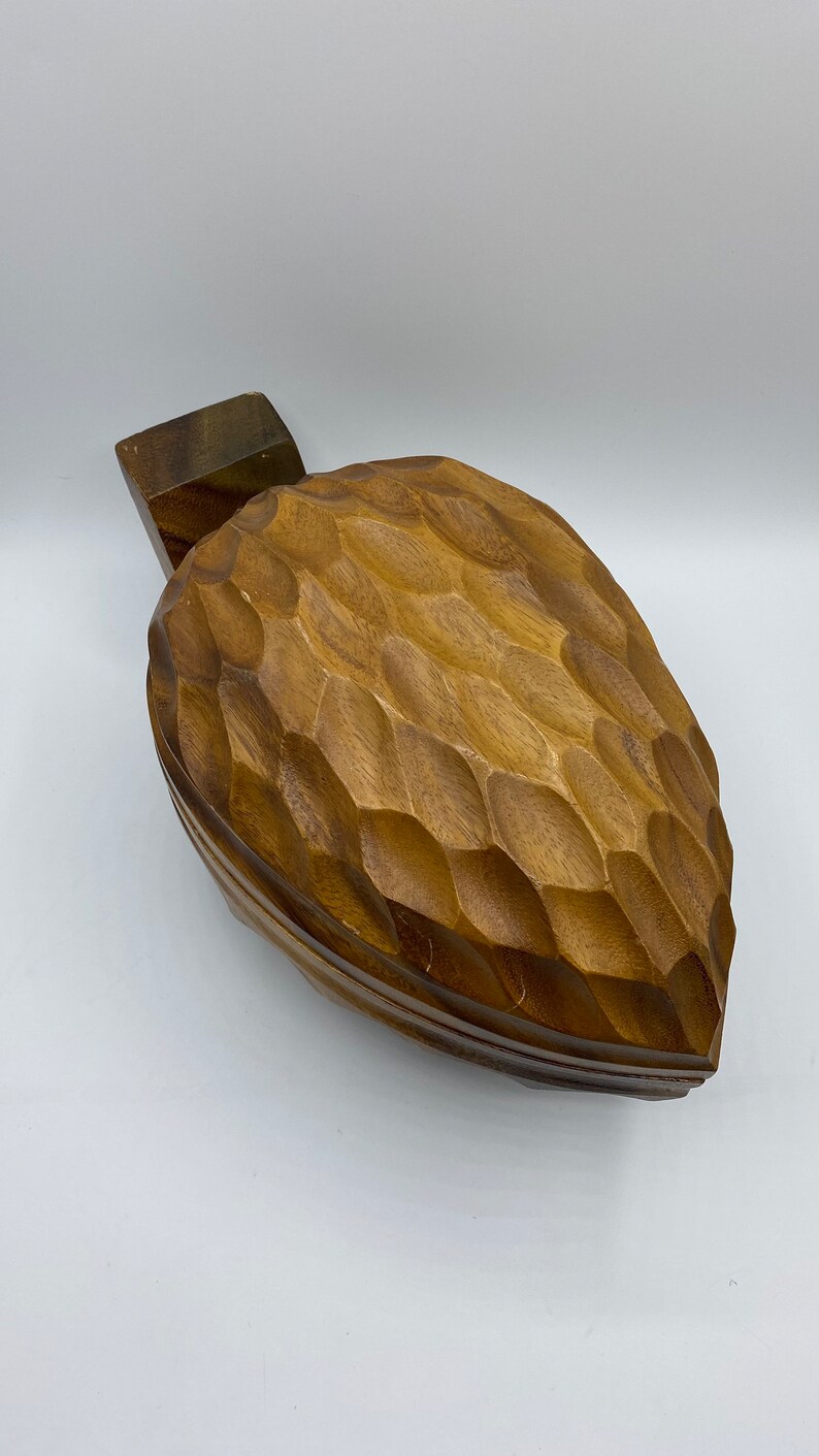 Vintage MCM Talarico Woodenware Nut Bowl and Nut Cracker Set Etsy