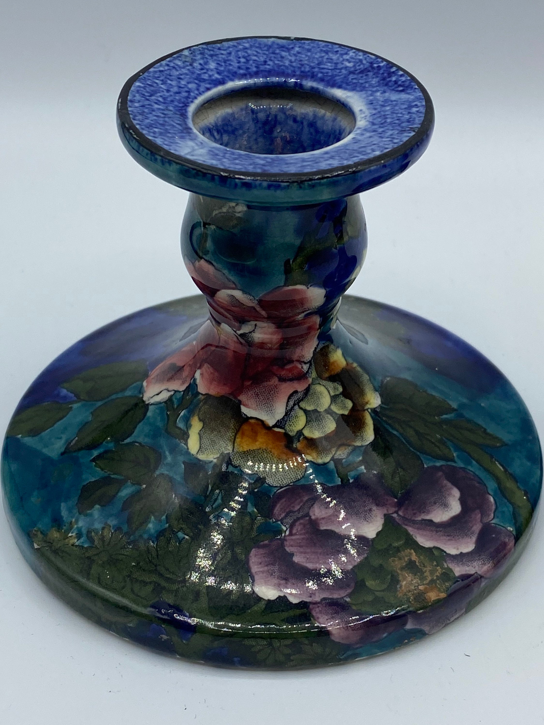 アンティーク コロナウェア フローラルキャンドルホルダー：ハンコック