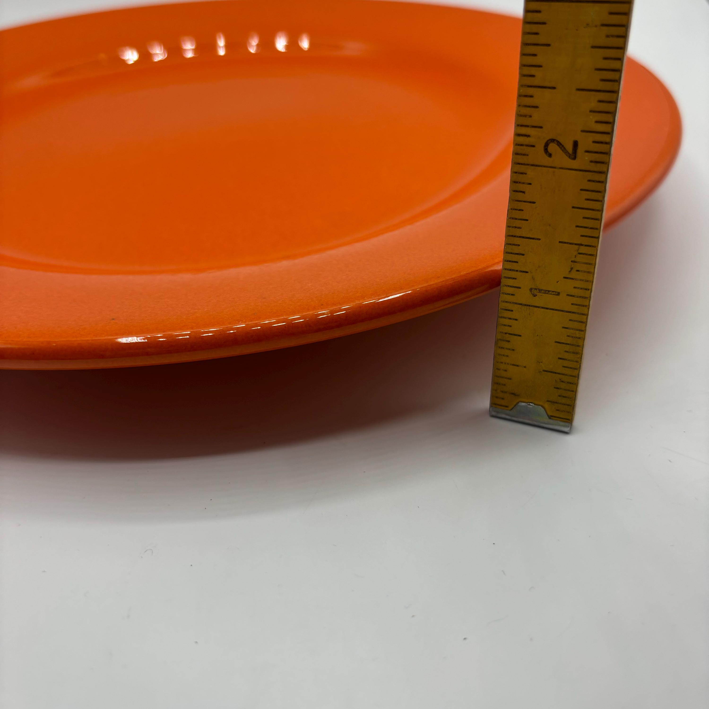 Vintage Waechtersbach Orange Fun Factory Dinner Plates - Set of 4