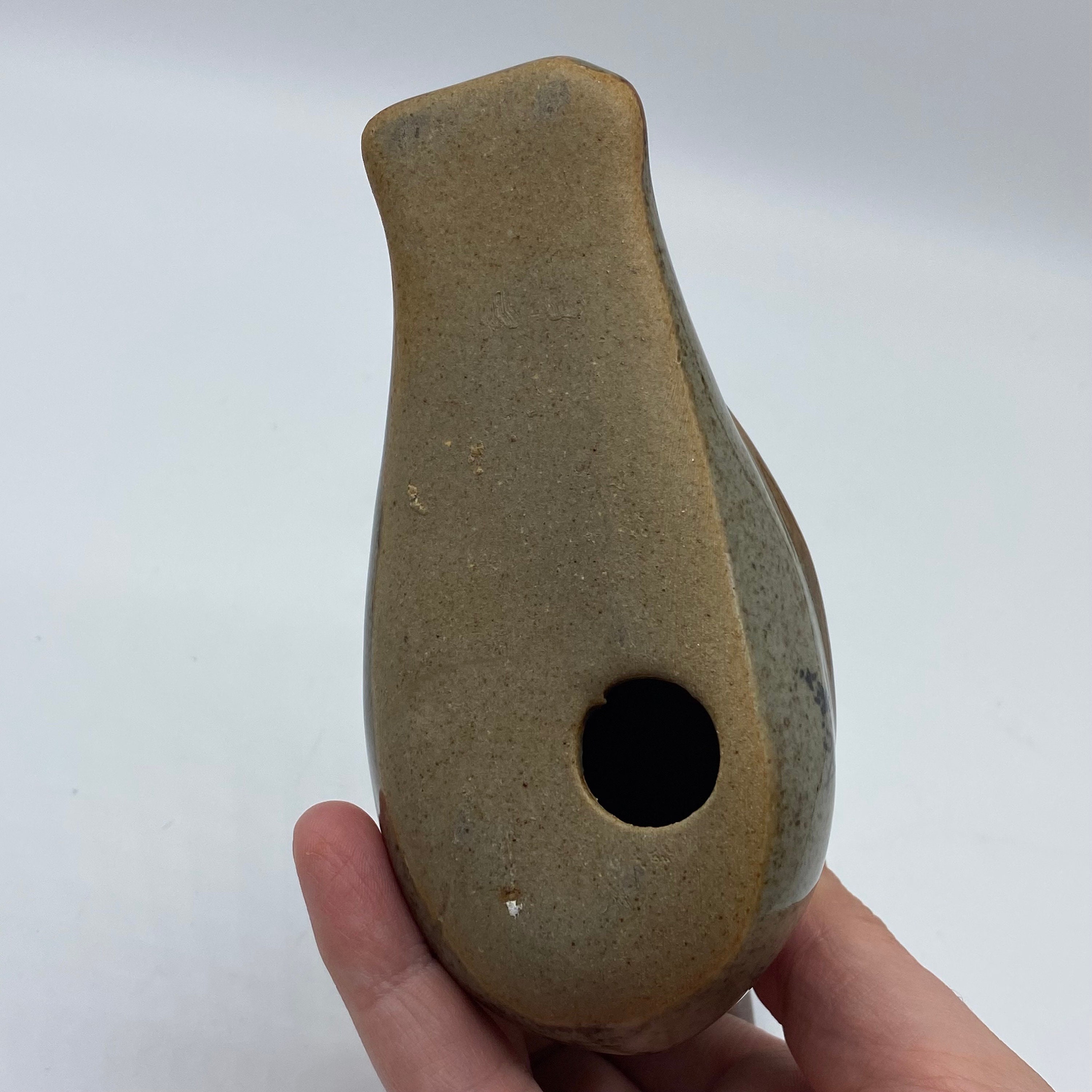 ヴィンテージ Tonala メキシコ アヒルの置物: 手描きの民芸品、署名