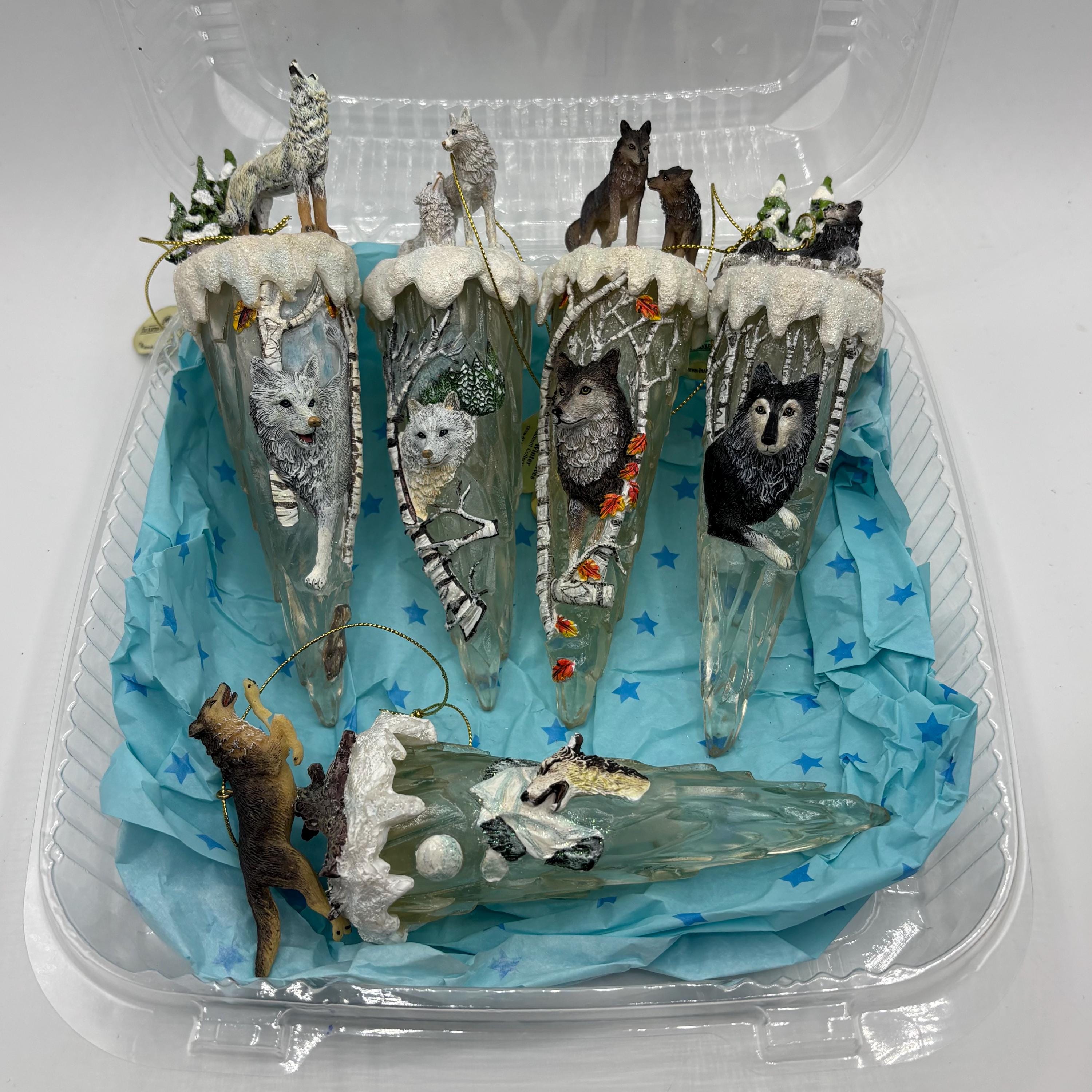 Vintage Ashton Drake Majestic Wolves Ornament Set, 1990s - Etsy