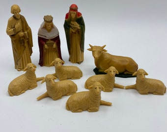 Vintage Hong Kong Wiseman Nativity Figurines, Vintage Wiseman Figurines