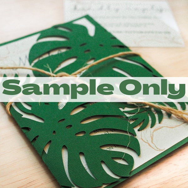 Sample Tropical Invitation - Die Cut Invitation