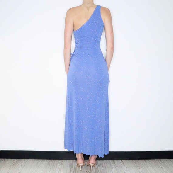 Gorgeous 90s Blue Glittery Prom Dress (S/M) - image 4