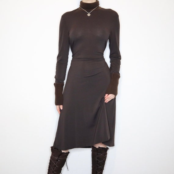 Max Mara Brown Long Sleeve Dress - image 1