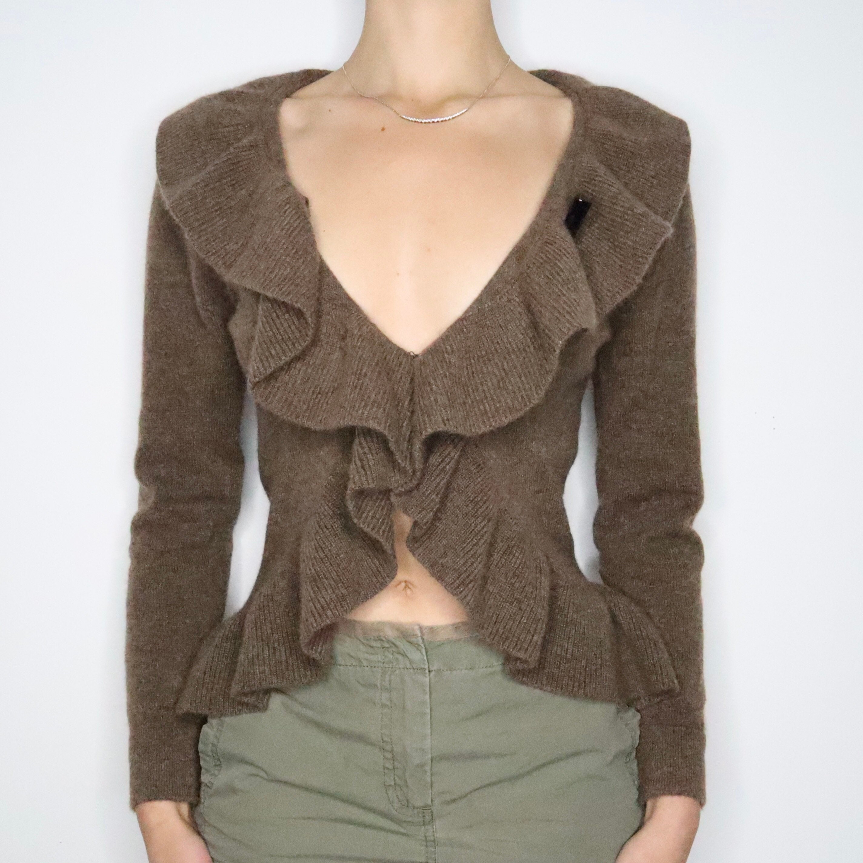 Ruffle Cardigan - Etsy