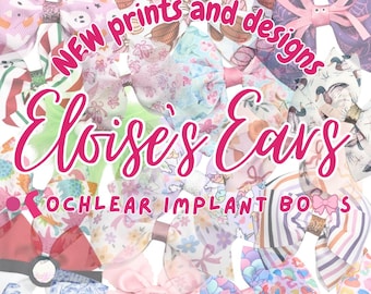 Cochlear Implant Processor Bows | Adaptive Fashion, Secure Fit (Handmade), Personalized, Off the ear option