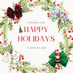 Happy Holidays, Christmas, Winter Cochlear Implant Retainment Bows! Keep your CI&#39;s off of your ears with a cute bow!