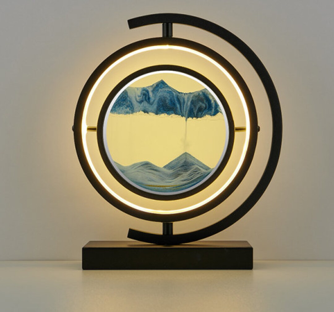 Moving Sand Art Kinetic Sculpture LED Equipped Hourglass Etsy moving-sand-art-kinetic-sculpture-led-equipped-hourglass-etsy