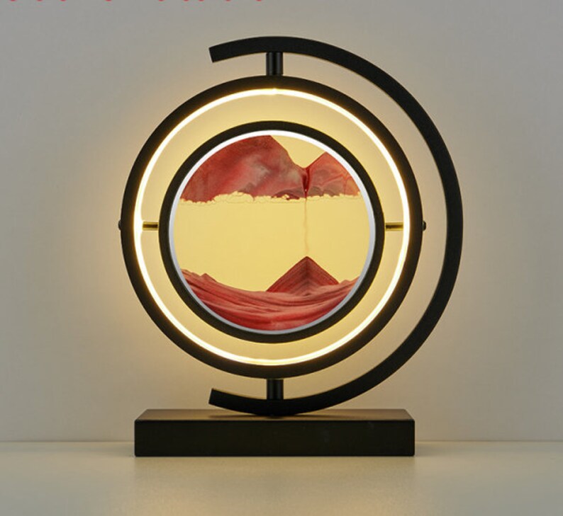 Moving Sand Art Sculpture LED Equipped Hourglass Etsy