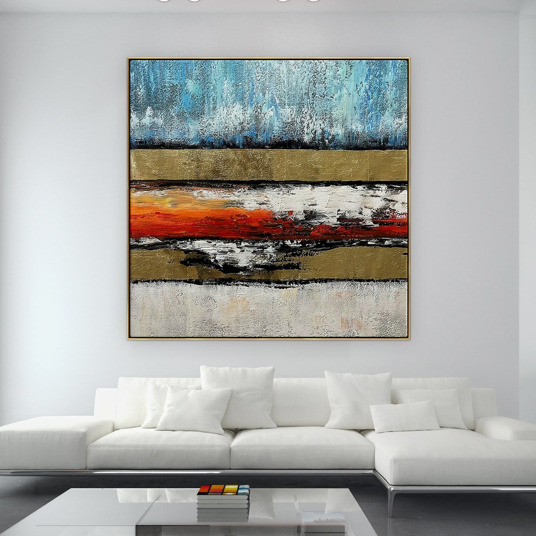 Colorful Wall Art Canvas Painting Wall Hanging Decor Lava Flow Original