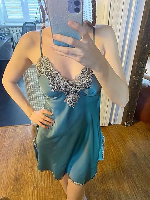 Satin and sale lace nightgown