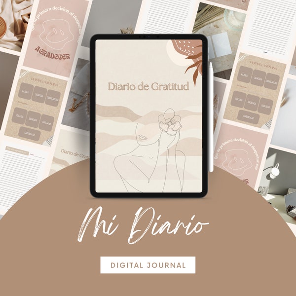 Diario De Gratitud, Digital Journal, Daily Gratitude Journal, Spanish Version