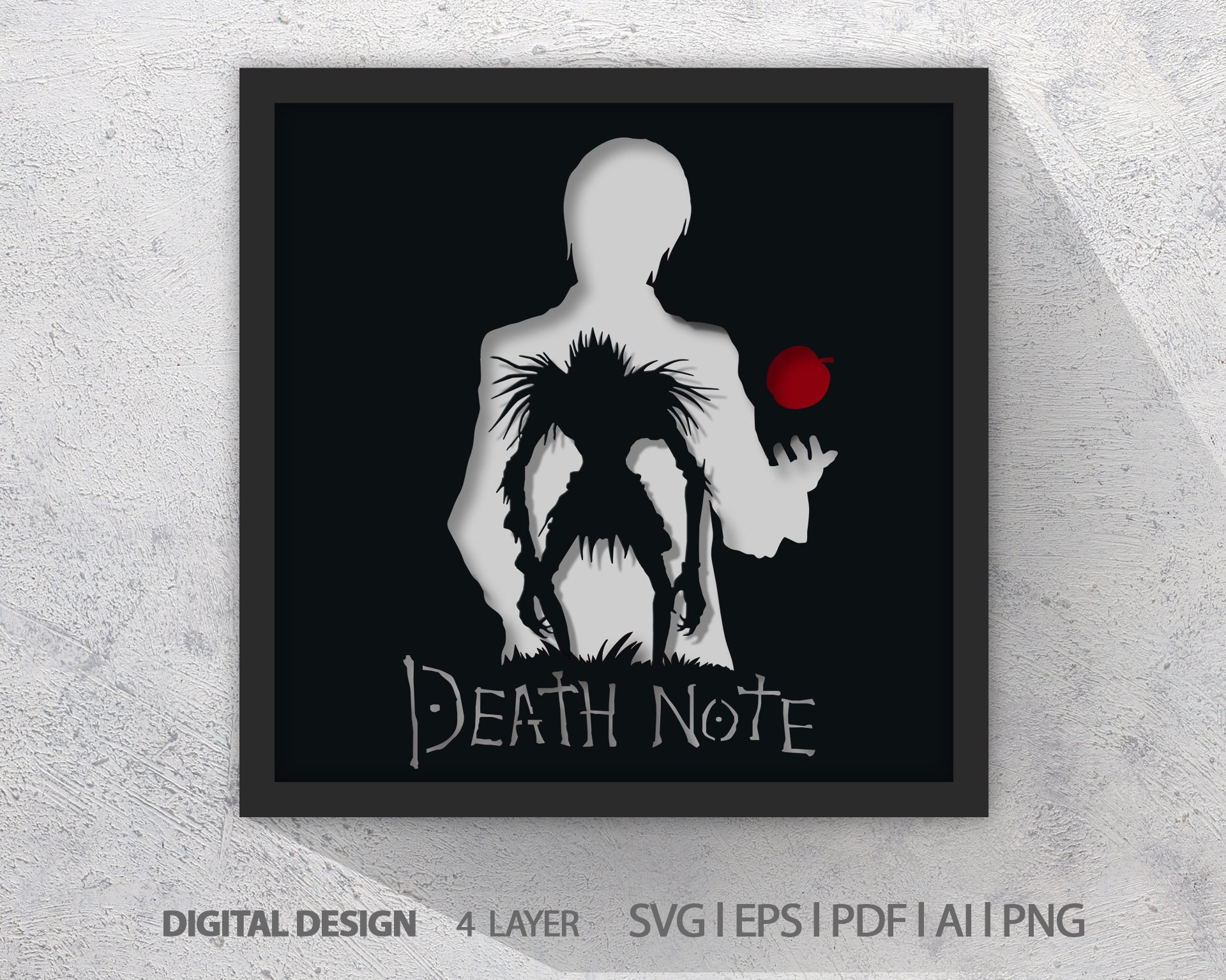 3d SVG Anime, Layered Shadow Box, Printable Art, Cricut - Etsy