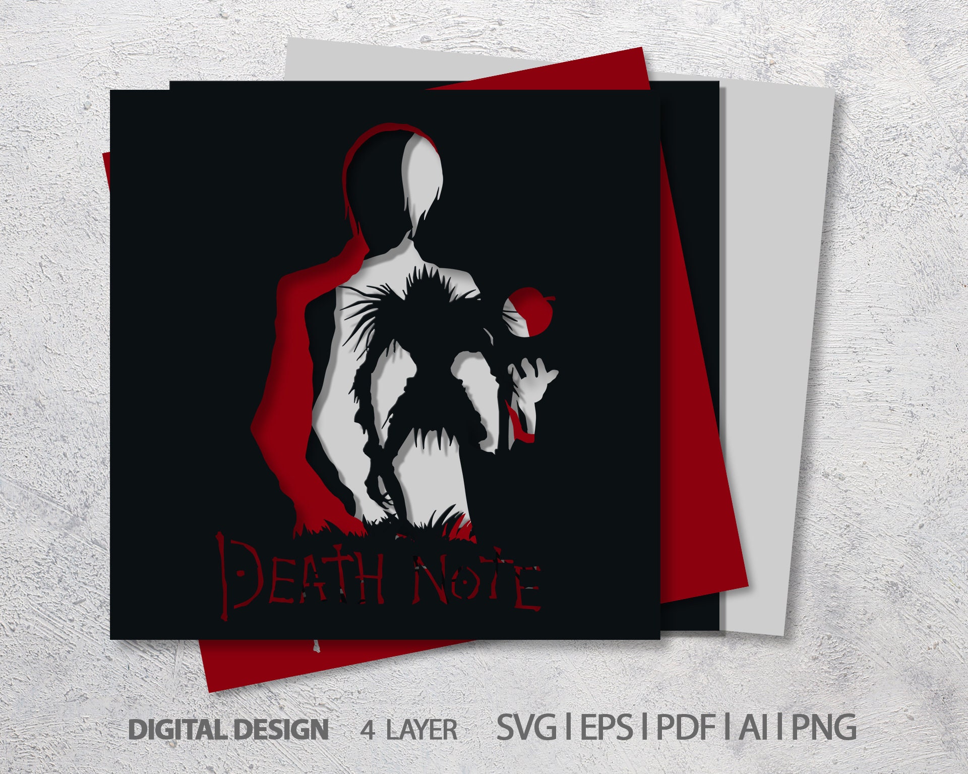 3d SVG Anime, Layered Shadow Box, Printable Art, Cricut - Etsy