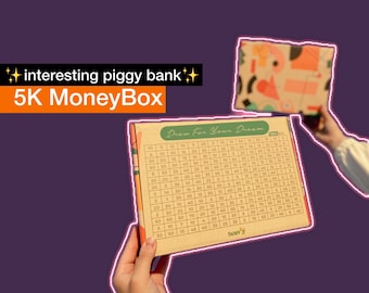 5K Money Box Savings Piggy Bank Targeted Money Banks Challenge